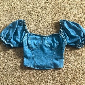 Jean corset top